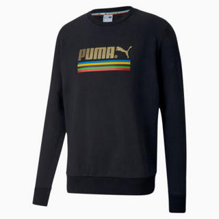 PUMA彪马男士圆领运动衫长袖休闲卫衣上衣打底衫598091_01 Puma Black L