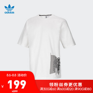 阿迪达斯官方adidas 三叶草 NMD T-SHIRT 男子 短袖上衣 DH2249 如图 M