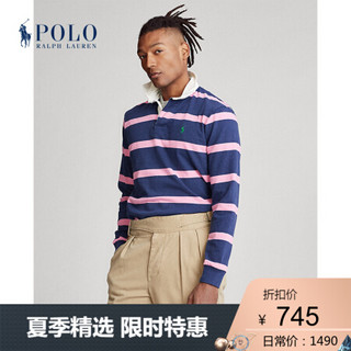 Ralph Lauren/拉夫劳伦男装 2020年春季经典橄榄球衫11908 400-蓝色 XL