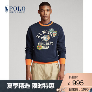 Ralph Lauren/拉夫劳伦男装 2020年春季起绒布图案运动衫11903 400-蓝色 XXL