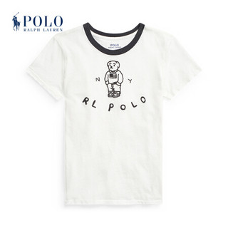 Ralph Lauren/拉夫劳伦女装 2020年夏季小熊图案平纹针织T恤21663 100-白色 M