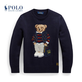 Ralph Lauren/拉夫劳伦男童 2020年秋季Polo小熊毛衫33913 410-海军蓝 S