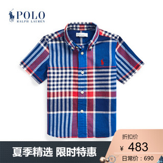 Ralph Lauren/拉夫劳伦男婴 2020年夏季格布衬衫33780 400-蓝色 24M