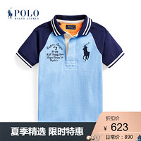 Ralph Lauren/拉夫劳伦男童 2020年春季Big Pony棉质网球衫33055 400-蓝色 6