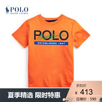 Ralph Lauren/拉夫劳伦男童 2020年夏季徽标平纹针织T恤33770 800-橙色 5