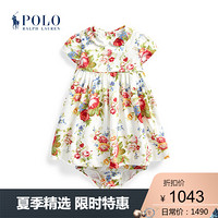 Ralph Lauren/拉夫劳伦女婴 2020年春季牛津布连衣裙和灯笼裤33040 100-白色 9M