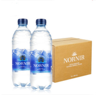 丹麦进口 诺伦（NORNIR）天然矿泉水500ml*12瓶 饮用水 整箱装 *3件