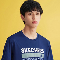 SKECHERS 斯凯奇 P320M002 男士短袖T恤