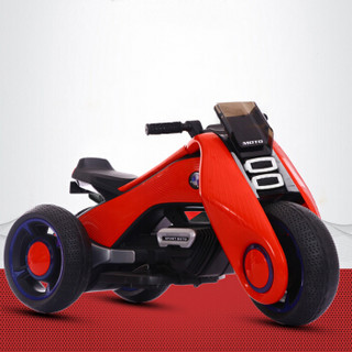 贝多奇（BEIDUOQI）儿童电动车摩托车三轮童车电瓶车男女宝宝小孩可坐人可充电玩具车 红色MINI款（6V4AH电瓶+早教+单驱动）