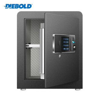 Diebold 迪堡 保险柜家用小型保险箱办公防盗迷你 指纹密码全钢防盗入墙入衣柜床头柜高45/60 磁力黑（宽380深360高465重25）（无内门)