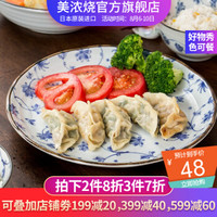 美浓烧（Mino Yaki） 日式进口餐具陶瓷碗面碗吃饭碗汤碗碟盘子家用碗 9.0英寸大盘【24.2CM*2.7CM