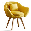 古雷诺斯 懒人沙发椅子 现代简约卧室小沙发椅宿舍单人沙发阳台懒人椅 N630-01-柠檬黄