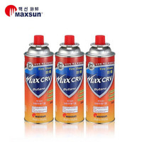 脉鲜(MAXSUN)卡式炉气罐户外便携喷枪瓦斯炉具燃气罐250g*3红