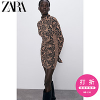 ZARA【打折】女装 褶皱提花连衣裙 01822003626