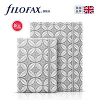 英国进口 filofax notebook 印象凹凸感硬面 A7  再填装 横线活页记事本 笔记本 A7圆形灰白花纹115101