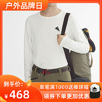 KLATTERMUSEN攀山鼠 男款如尼文有机棉印花长袖T恤 20632