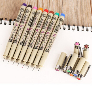 日本樱花(SAKURA)彩色针管笔 防水勾线漫画描边绘图手绘笔 中性笔 签字笔 水笔 草图笔套装 05-9P（0.45mm）