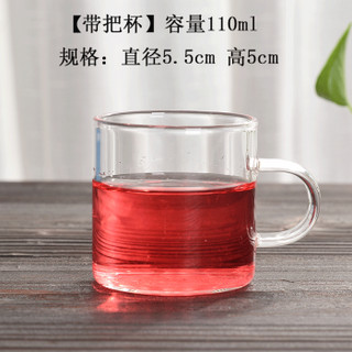 瓷牌茗 透明玻璃茶具套装家用功夫茶杯耐热玻璃花茶壶过滤简约会客红茶泡茶器 八骏5件套