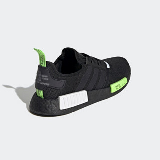 阿迪达斯 adidas 三叶草 NMD R1 男女休闲运动鞋  EF4268 1号黑色/亮白/标志绿 44