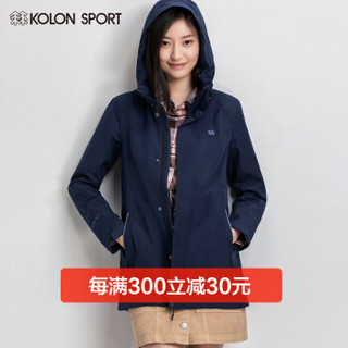 KOLON SPORT/可隆户外冲锋衣 春夏女士登山徒步防水防风戈尔夹克GORE-2L 藏青色 LKGJ9SN102NA 90/160/S