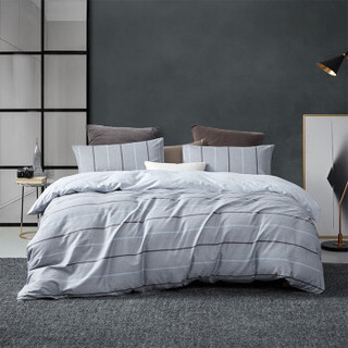 LOVO家纺 罗莱生活出品 床上纯棉三件套 双面可用纯棉床品套件床单被套 布加诺150*215cm