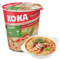 新加坡进口泡面 KOKA方便面鸡汤味咖喱味快熟汤面多口味70g*3杯/6杯/8杯面桶装 咖喱味70g*6杯