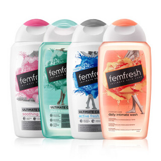 femfresh 芳芯 女性洗护液全家福套装（洋甘菊250ml+蔓越莓250ml+百合250m+莲花250ml）