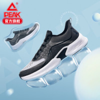 PEAK 匹克 轻弹科技跑步鞋男女运动鞋轻弹透气情侣跑鞋 E02157H 黑色/大白 42