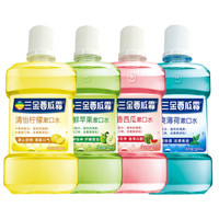 三金西瓜霜漱口水水果味清新口气大瓶装口腔清洁漱口液500ml（薄荷+柠檬+苹果+西瓜）