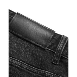 商场同款gxgjeans男装裤子2020春新款黑色水洗宽松直筒牛仔九分裤 深灰色 185/XXL
