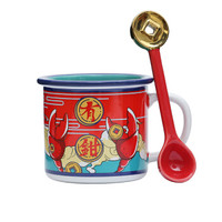 咖世家咖啡 COSTA咖世家马克杯 创意陶瓷杯子情侣杯咖啡杯牛奶杯带勺子办公室水杯茶杯 有钳-陶瓷杯匙组265ml