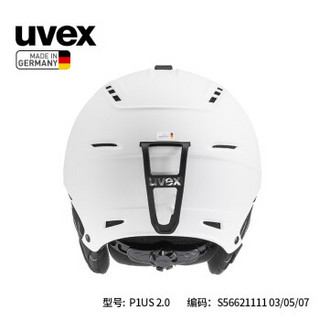 uvex p1us 2.0德国优维斯全地形滑雪头盔 男女款装备单双板plus 2.0亚洲滑雪头盔 S5662111105 哑光白 55-59cm