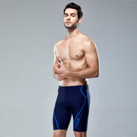 浩沙（hosa） 男士专业运动游泳裤五分游泳裤温泉裤男士泳裤 深蓝色（单条） M