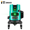 DEKO 代高 绿光2线5线水平仪高精度自动打线强光室外激光水平仪蓝光+充电锂电池