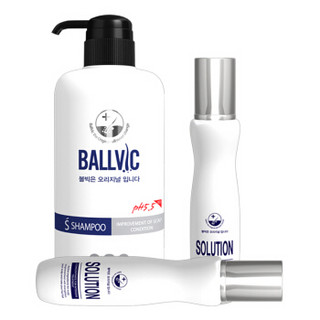 BALLVIC 男士洗护套装 三件套（洗发水500g+营养水50g*2）修护滋养 无脱发成分 博碧