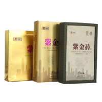 中茶 紫金砖2017年 湖南安化金花手筑茯砖黑茶礼盒装 970g