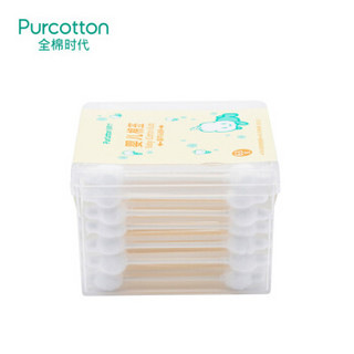全棉时代 婴幼儿棉签葫芦形棉棒不易掉絮盒装 63支/盒 3盒