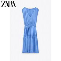 ZARA 新款 女装 褶皱装饰短连衣裙 05580627428