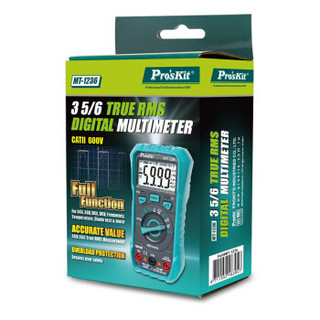 宝工 Pro'sKit MT-1236-C自动量程真有效值数字万用表 电表(附电池)3 5/6