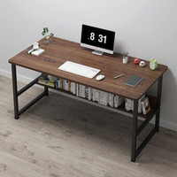 亿家达电脑桌 台式书桌家用办公桌简约简易写字桌子 原野橡木色120*45CM