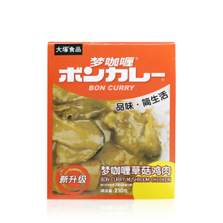 梦咖喱 即食咖喱 日式口味草菇鸡肉速食拌饭料理包210g/盒 拌饭咖喱酱意面咖喱酱