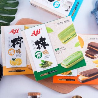 Aji 饼干蛋糕 零食糕点 巧克力夹心曲奇 抹茶味 118g/盒