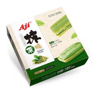 Aji 饼干蛋糕 零食糕点 巧克力夹心曲奇 抹茶味 118g/盒