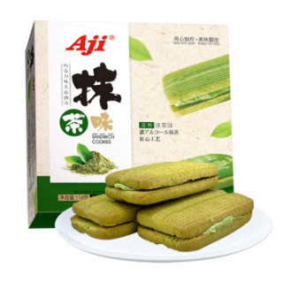 Aji 饼干蛋糕 零食糕点 巧克力夹心曲奇 抹茶味 118g/盒