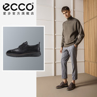 ECCO爱步正装皮鞋男 百搭布洛克鞋德比鞋潮流鞋 适动混合836424