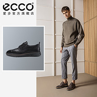 ECCO爱步正装皮鞋男  百搭布洛克鞋德比鞋潮流鞋 适动混合836424