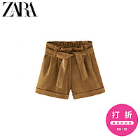 ZARA【打折】童装女童 绒面质感效果休闲短裤 07418718052