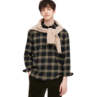 UNIQLO 优衣库 男士法兰绒格子长袖衬衫431488