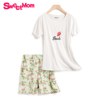 SWEET MOM 金孕阁 月子服夏季薄款孕妇哺乳睡衣吸汗产后春秋产妇短袖家居喂奶衣套装