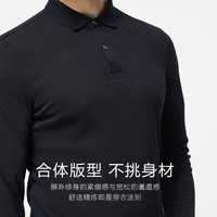 与狼共舞 POLO衫男纯棉2020春秋新款商务休闲翻领修身男士长袖T恤 413浅粉红 170/88A